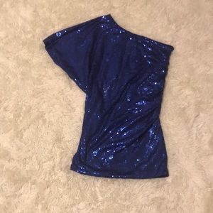 Sparkly one-shoulder dress